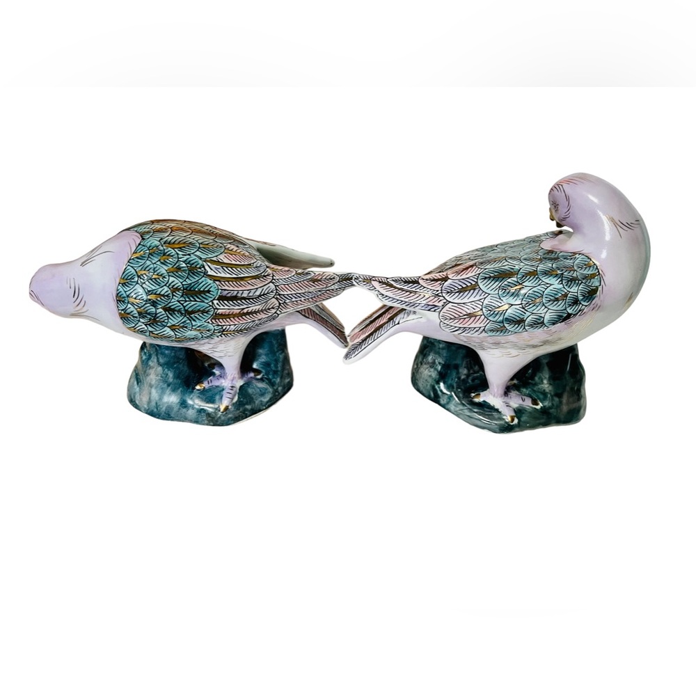 Handcrafted Ceramic Bird Sculptures - Multicolor - Picture 7 of 10